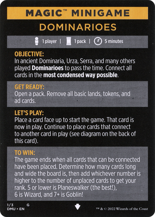 Dominarioes // Dominarioes (cont'd) (MDMU-001) - Dominaria United Minigames Foil