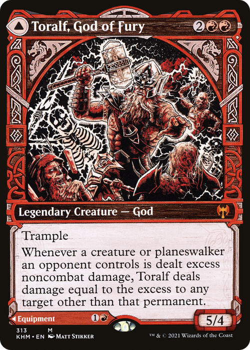 Toralf, God of Fury (Showcase) (KHM-313) - Kaldheim: (Showcase)