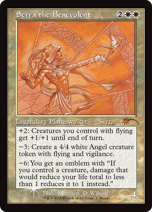 Serra the Benevolent (Retro Frame) (MFP-001) - MagicFest 2025 Foil