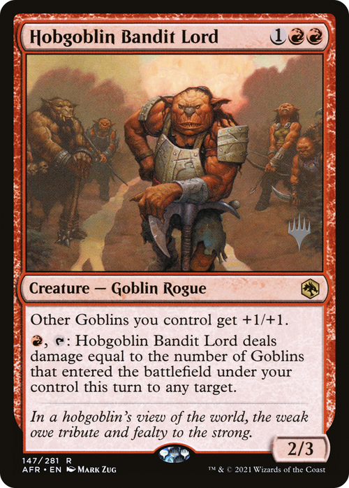 Hobgoblin Bandit Lord (PPAFR-147P) - Adventures in the Forgotten Realms Promos Foil