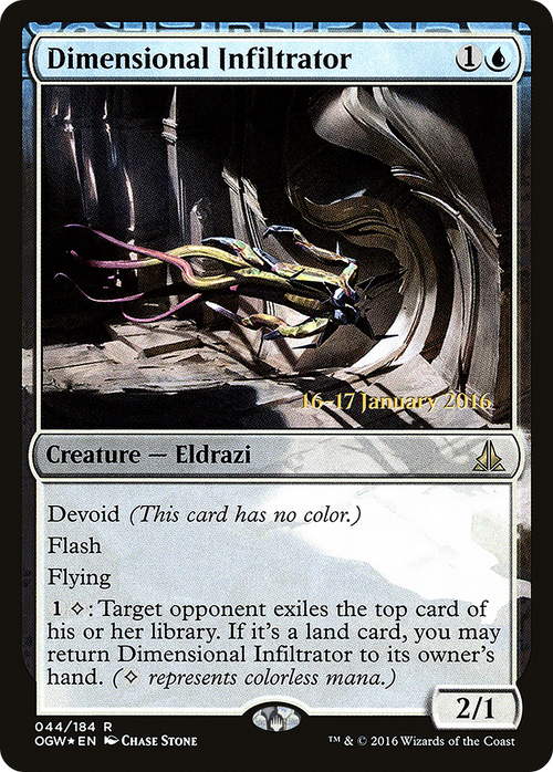 Dimensional Infiltrator (PRE-44S) - Oath of the Gatewatch Promos: (devoid) Foil