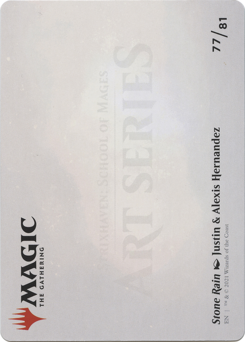 Stone Rain // Stone Rain (ASTX-077) - Strixhaven Art Series (Borderless) Foil