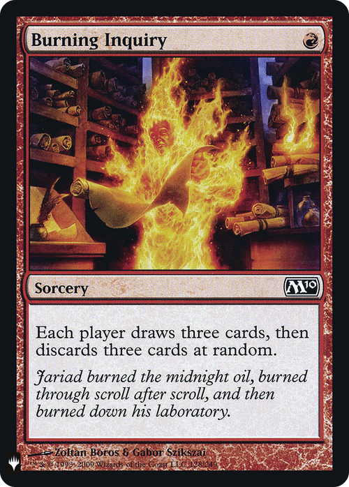 Burning Inquiry (LIST-M10-128) - The List