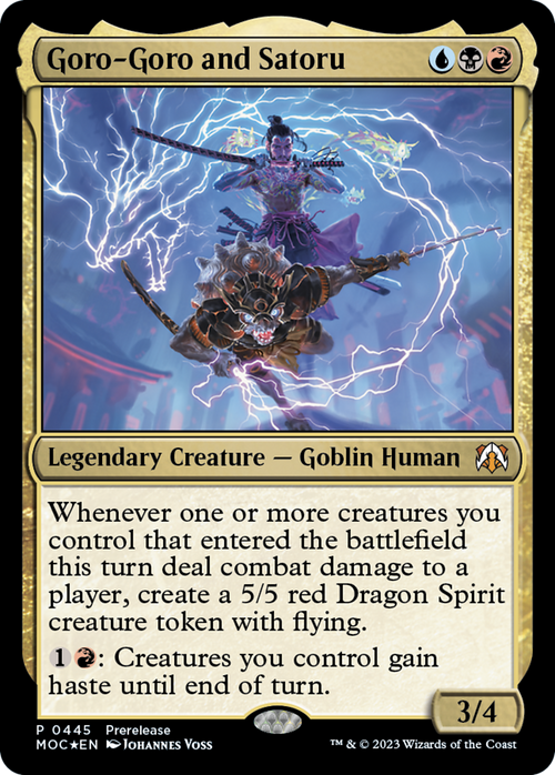 Goro-Goro and Satoru (PRE-445) - March of the Machine Commander Foil