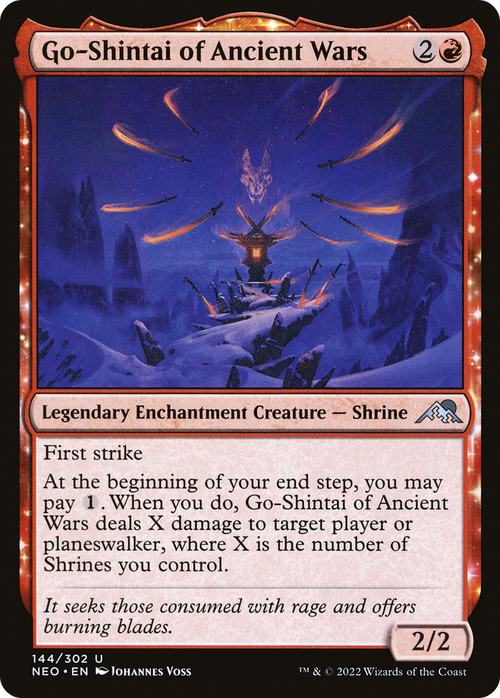 Go-Shintai of Ancient Wars (NEO-144) - Kamigawa: Neon Dynasty: (enchantment) Foil