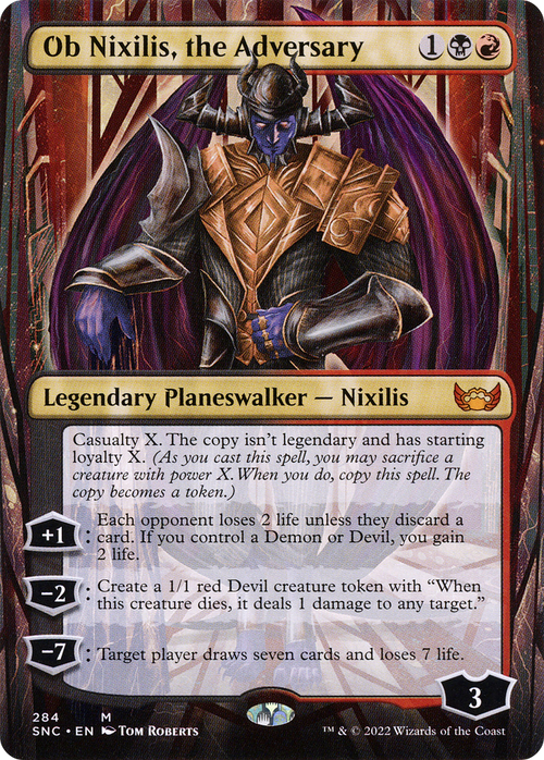 Ob Nixilis, the Adversary (Borderless) (SNC-284) - Streets of New Capenna