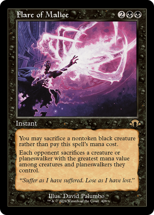 Flare of Malice (Retro Frame) (MH3-408) - Modern Horizons 3