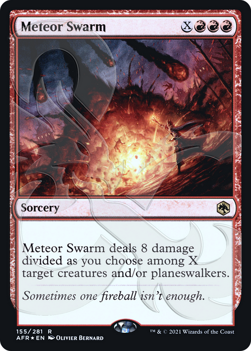 Meteor Swarm (AFR&-155A) - Adventures in the Forgotten Realms Promos Foil