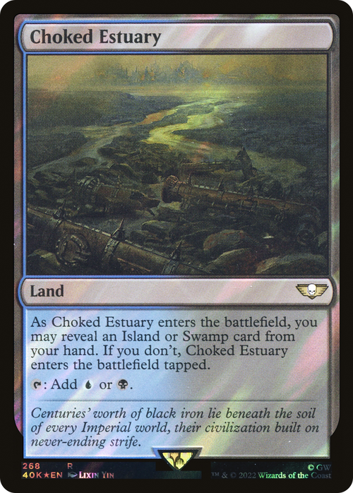 Choked Estuary (Surge Foil) (40K-268) - Warhammer 40,000 Commander Foil