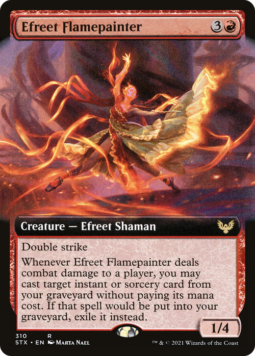Efreet Flamepainter (Extended Art) (STX-310) - Strixhaven: School of Mages: (Extended Art) Foil
