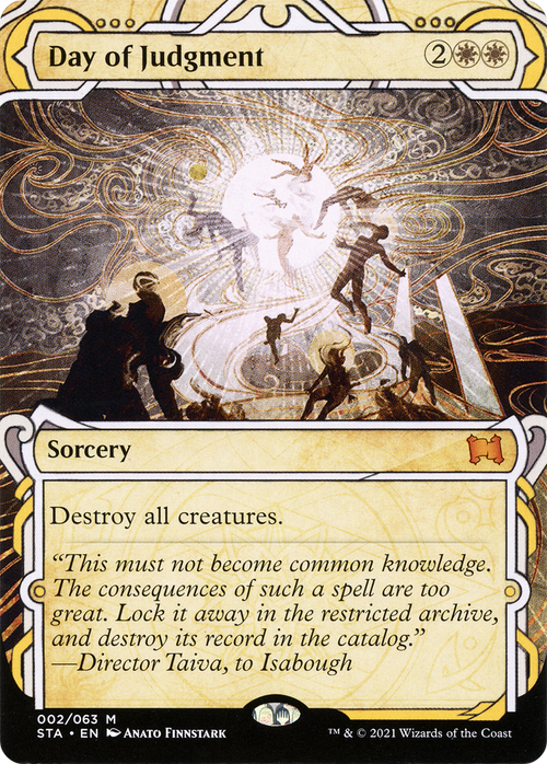 Day of Judgment (STA-002) - Strixhaven Mystical Archive: (Showcase) (Borderless) Foil