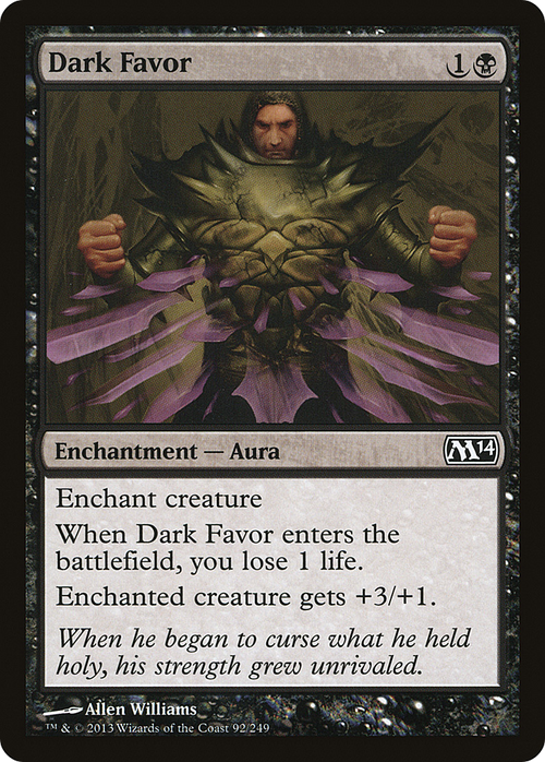 Dark Favor (M14-092) - Magic 2014 Foil
