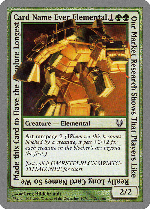 Our Market Research Shows That Players Like Really Long Card Names.... (UNH-107) - Unhinged Foil