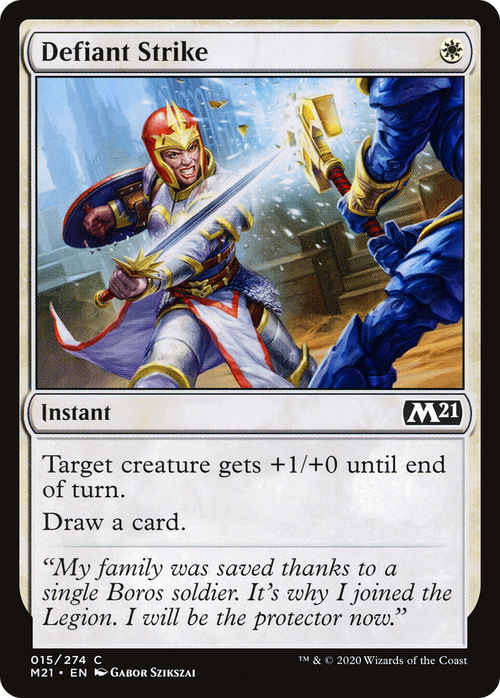 Defiant Strike (M21-015) - Core Set 2021