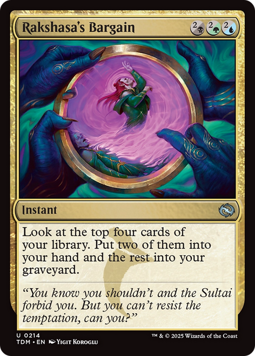Rakshasa's Bargain (TDM-214) - Tarkir: Dragonstorm Foil
