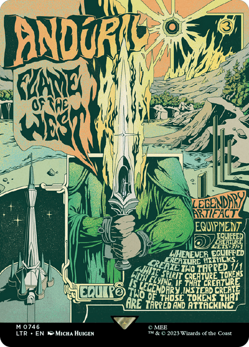 Anduril, Flame of the West (Borderless Poster) (LTR-746) - The Lord of the Rings: Tales of Middle-earth