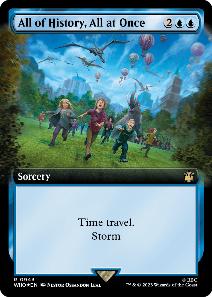 All of History, All at Once (Extended Art) (Surge Foil) (WHO-943) - Doctor Who: (Extended Art) Foil