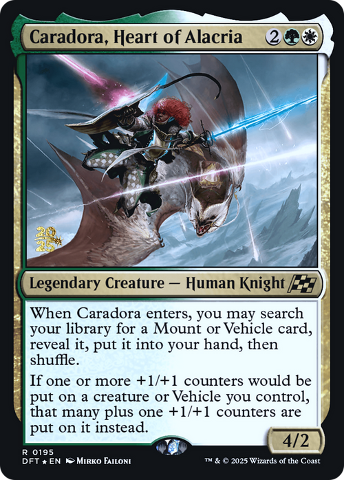 Caradora, Heart of Alacria (PRE-195S) - Prerelease Cards Foil