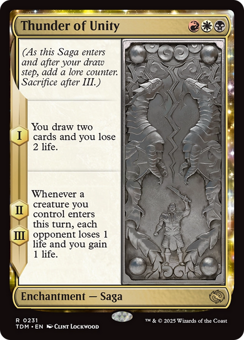 Thunder of Unity (TDM-231) - Tarkir: Dragonstorm: (enchantment)
