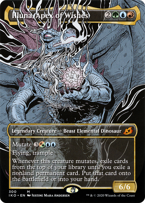 Illuna, Apex of Wishes (Showcase) (IKO-300) - Ikoria: Lair of Behemoths: (Showcase) (Borderless)