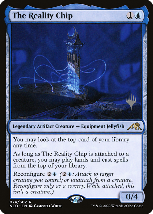 The Reality Chip (PPNEO-074) - Kamigawa: Neon Dynasty Promos Foil