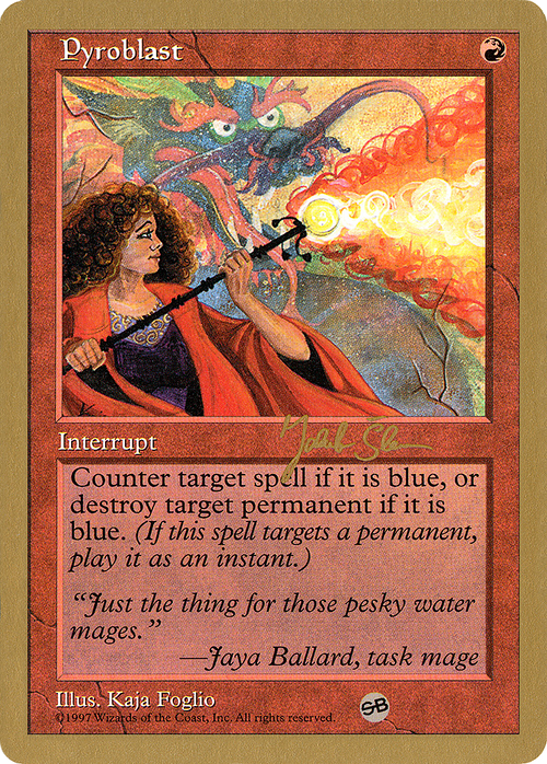 Pyroblast - 1997 Jakub Slemr (5ED) (SB) (WCD-) - World Championship Decks 1997