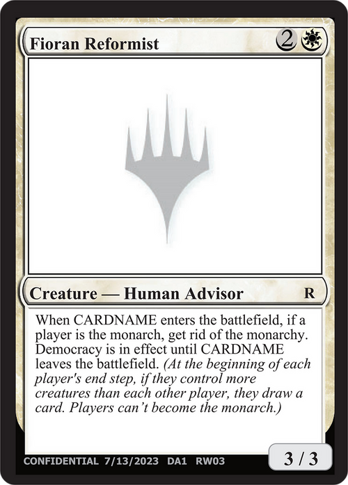 Fioran Reformist (UNK-) - Unknown Event