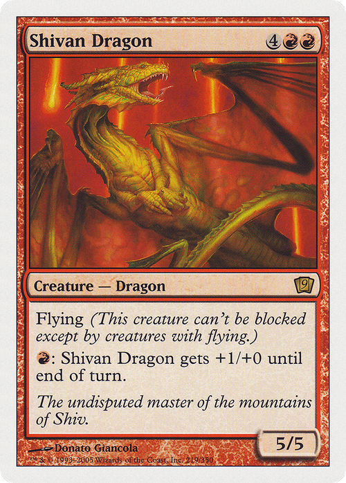 Shivan Dragon (9ED-219) - 9th Edition Foil