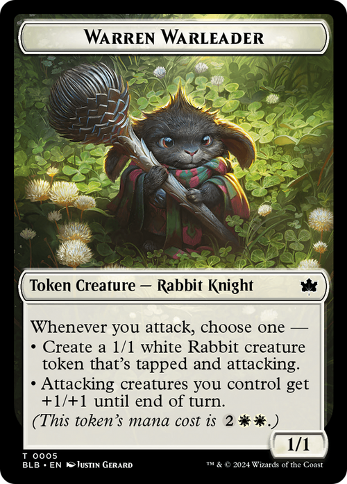 Warren Warleader Token (BLB-005) - Bloomburrow Tokens