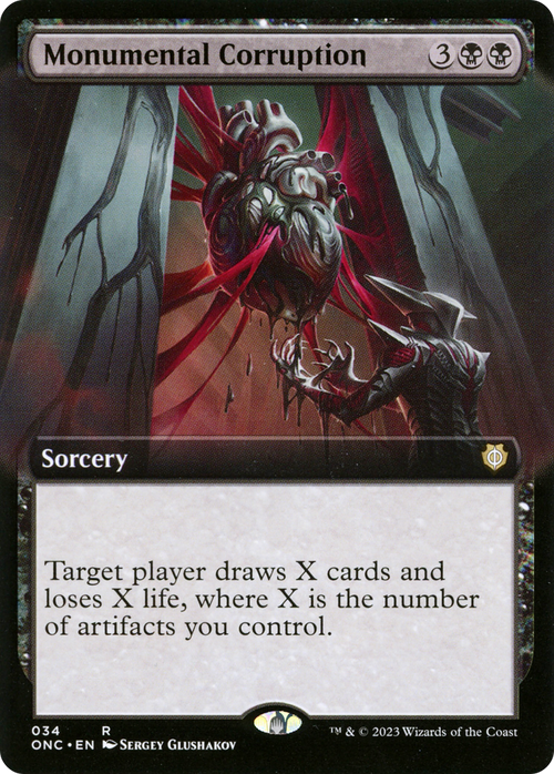 Monumental Corruption (Extended Art) (ONC-034) - Phyrexia: All Will Be One Commander: (Extended Art)