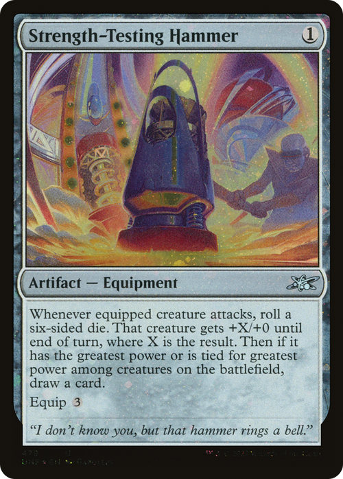 Strength-Testing Hammer (Galaxy Foil) (UNF-479) - Unfinity Foil