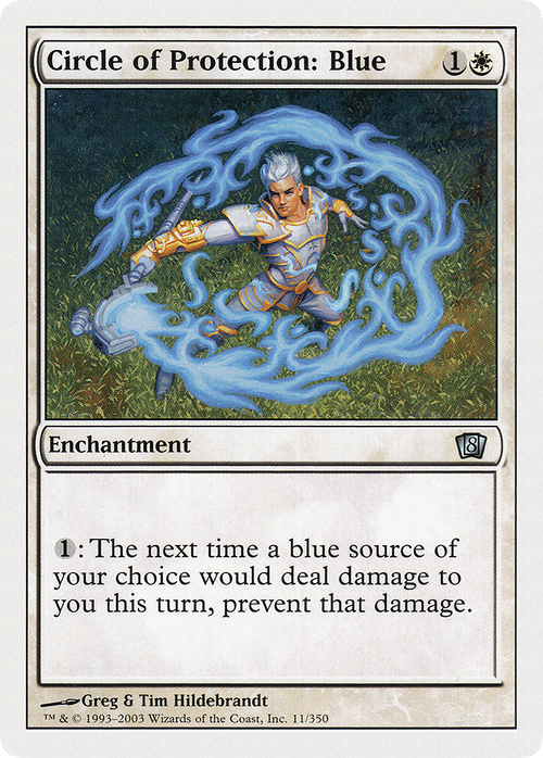 Circle of Protection: Blue (8ED-011) - 8th Edition Foil