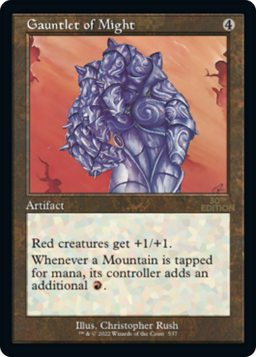 Gauntlet of Might (Retro Frame) (30A-537) - 30th Anniversary Edition
