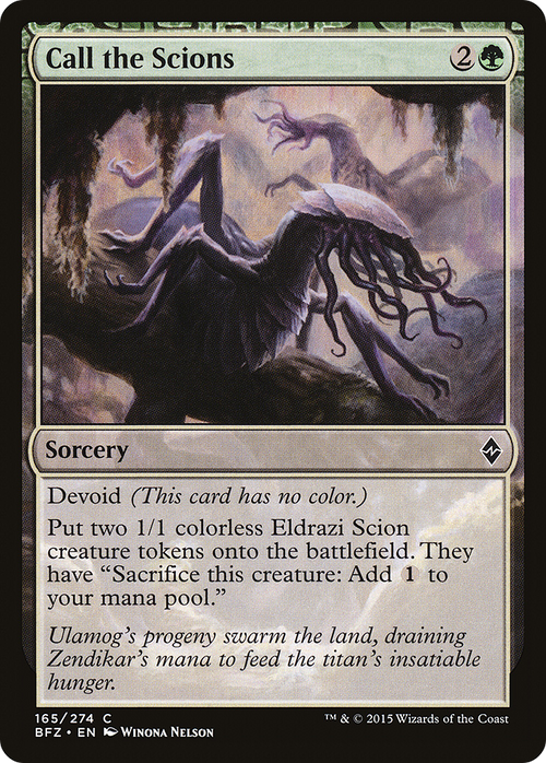 Call the Scions (BFZ-165) - Battle for Zendikar: (devoid) Foil