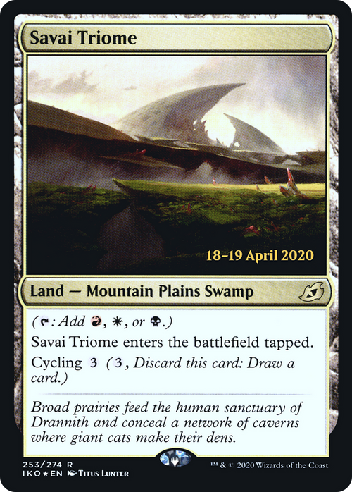 Savai Triome (PRE-253S) - Ikoria: Lair of Behemoths Promos Foil