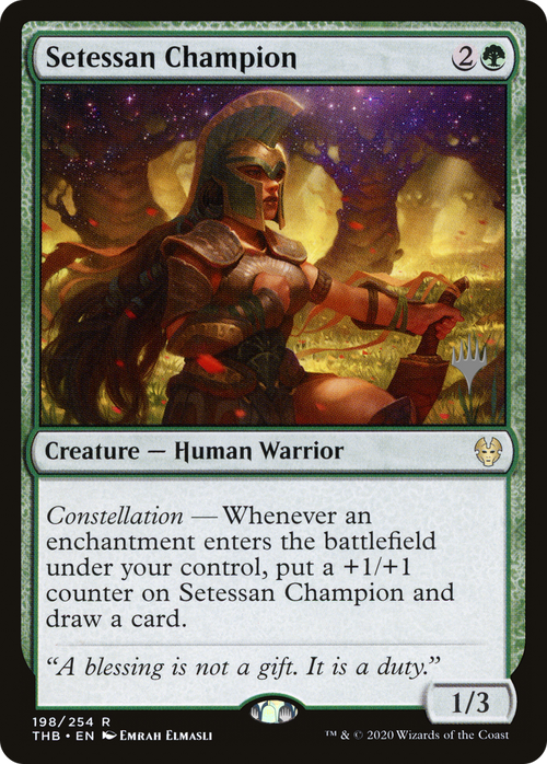 Setessan Champion (PPTHB-198P) - Theros Beyond Death Promos Foil