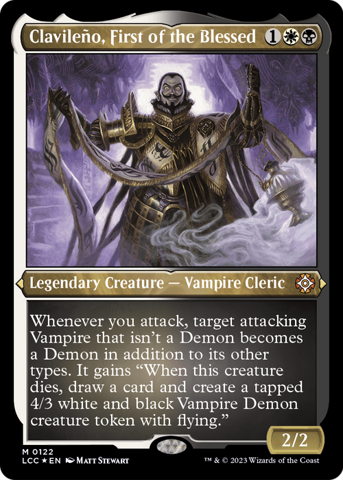 Clavileno, First of the Blessed (Display Commander) - Thick Stock (LCC-122) - The Lost Caverns of Ixalan Commander Etched Foil