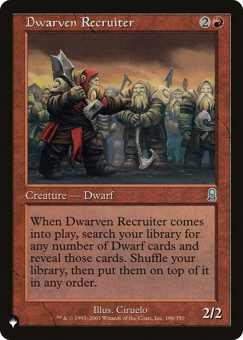 Dwarven Recruiter (LIST-186/350) - The List