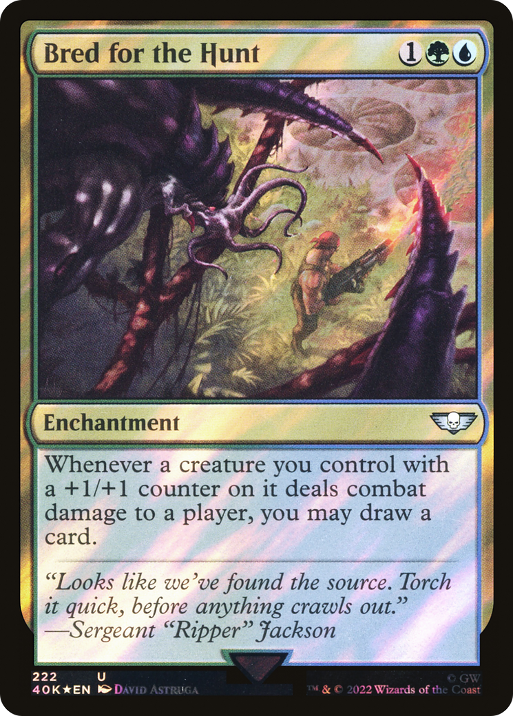 Bred for the Hunt (Surge Foil) (40K-222) - Warhammer 40,000 Commander Foil