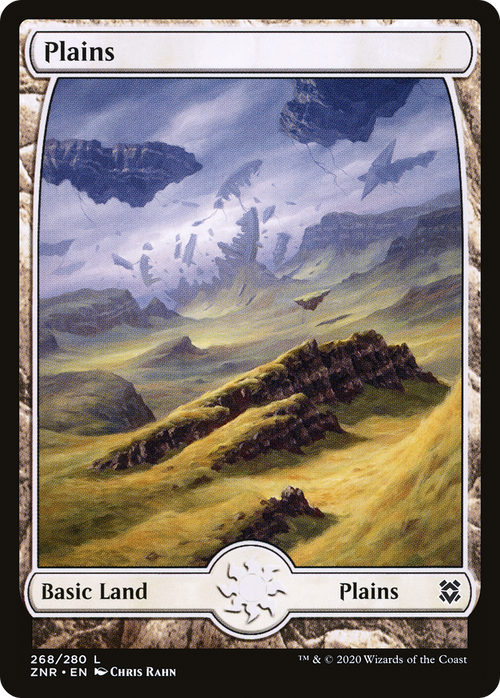 Plains (268) - Full Art (ZNR-268) - Zendikar Rising: (Full Art) Foil