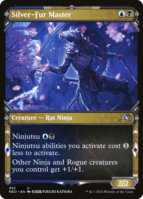 Silver-Fur Master (Showcase) (NEO-353) - Kamigawa: Neon Dynasty: (Showcase) Foil