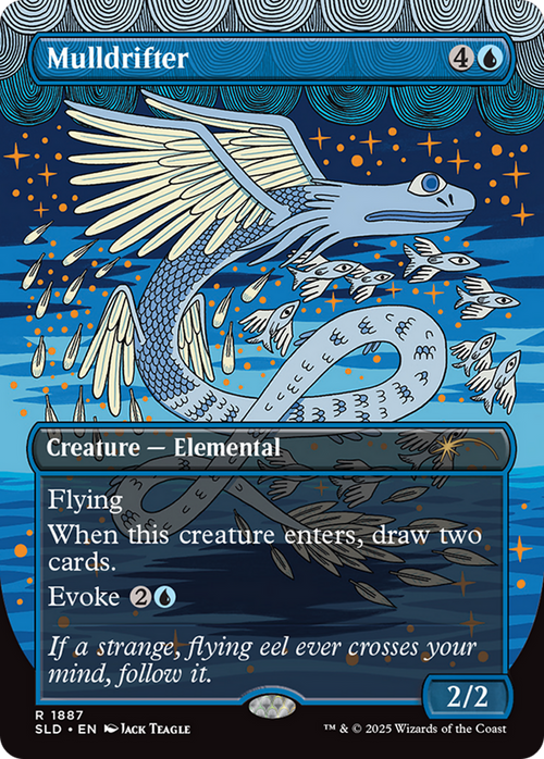 Mulldrifter (Rainbow Foil) (SLD-1887) - Secret Lair Drop (Borderless) Foil
