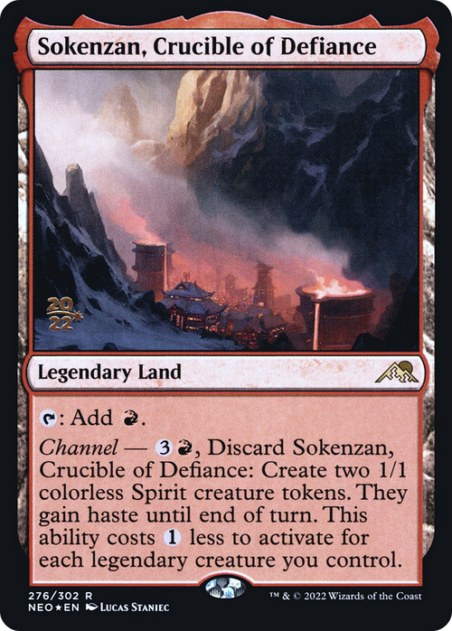Sokenzan, Crucible of Defiance (PRE-276) - Kamigawa: Neon Dynasty Promos Foil