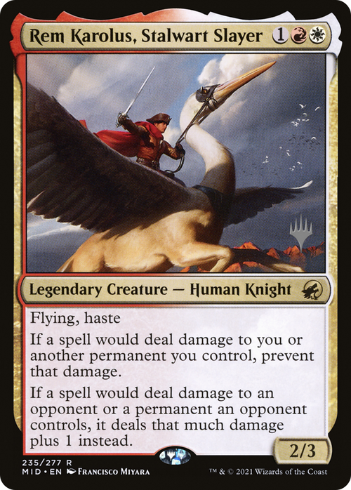 Rem Karolus, Stalwart Slayer (PPMID-235P) - Innistrad: Midnight Hunt Promos