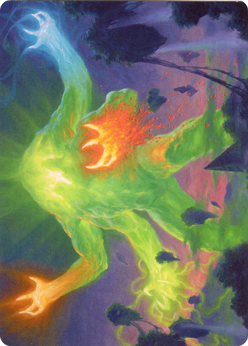 Omnath, Locus of Creation // Omnath, Locus of Creation (AZNR-078) - Zendikar Rising Art Series (Borderless) Foil