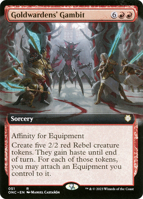 Goldwardens' Gambit (Extended Art) (ONC-051) - Phyrexia: All Will Be One Commander: (Extended Art)