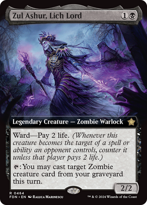 Zul Ashur, Lich Lord (Extended Art) (FDN-464) - Foundations: (Extended Art) Foil