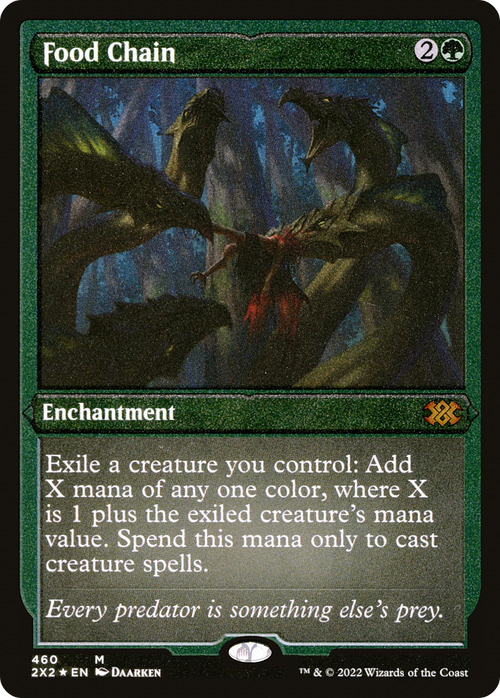 Food Chain (Foil Etched) (2X2-460) - Double Masters 2022 Foil