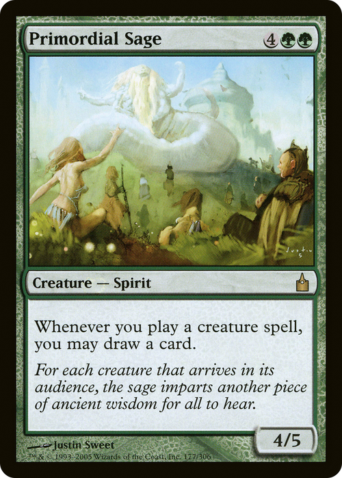 Primordial Sage (RAV-177) - Ravnica: City of Guilds Foil