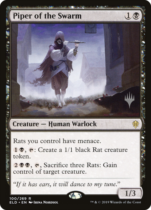 Piper of the Swarm (PPELD-100P) - Throne of Eldraine Promos